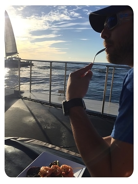 Shrimp and filet with a view